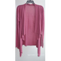 Women Long Sleeve Opean Pure Color Knit Cardigan